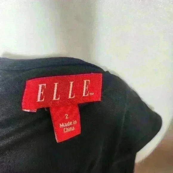 Elle women's black and gray knee length sleeveless dress tweed front size 2 - Picture 6 of 8